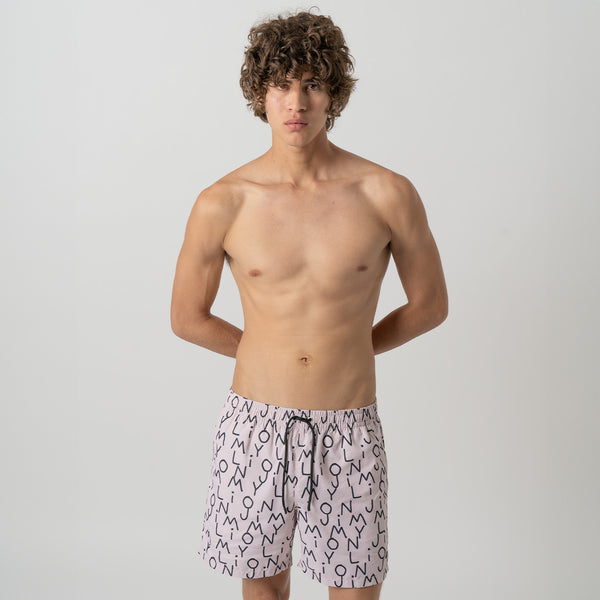 Jimmy Lion Swim Shorts - Light Pink
