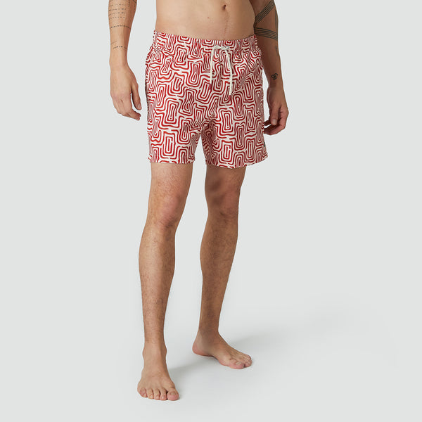 Labyrinth Swim Shorts - Beige