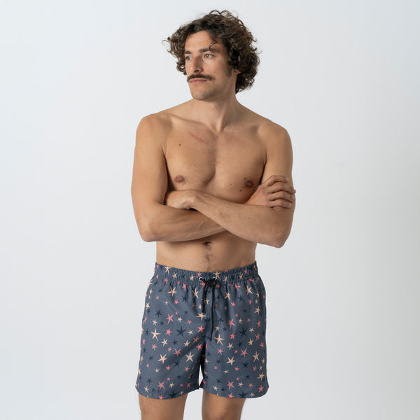 Stars Swim Shorts - Dark Blue