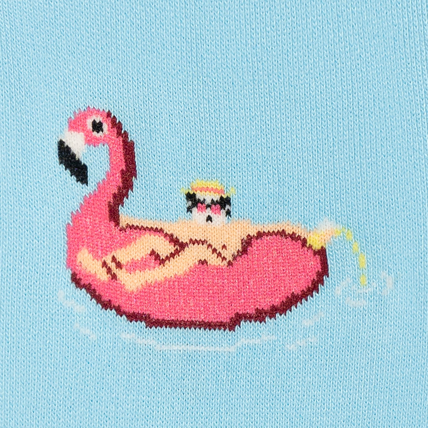 Flamingo Floatie No Show - Light Blue (3)