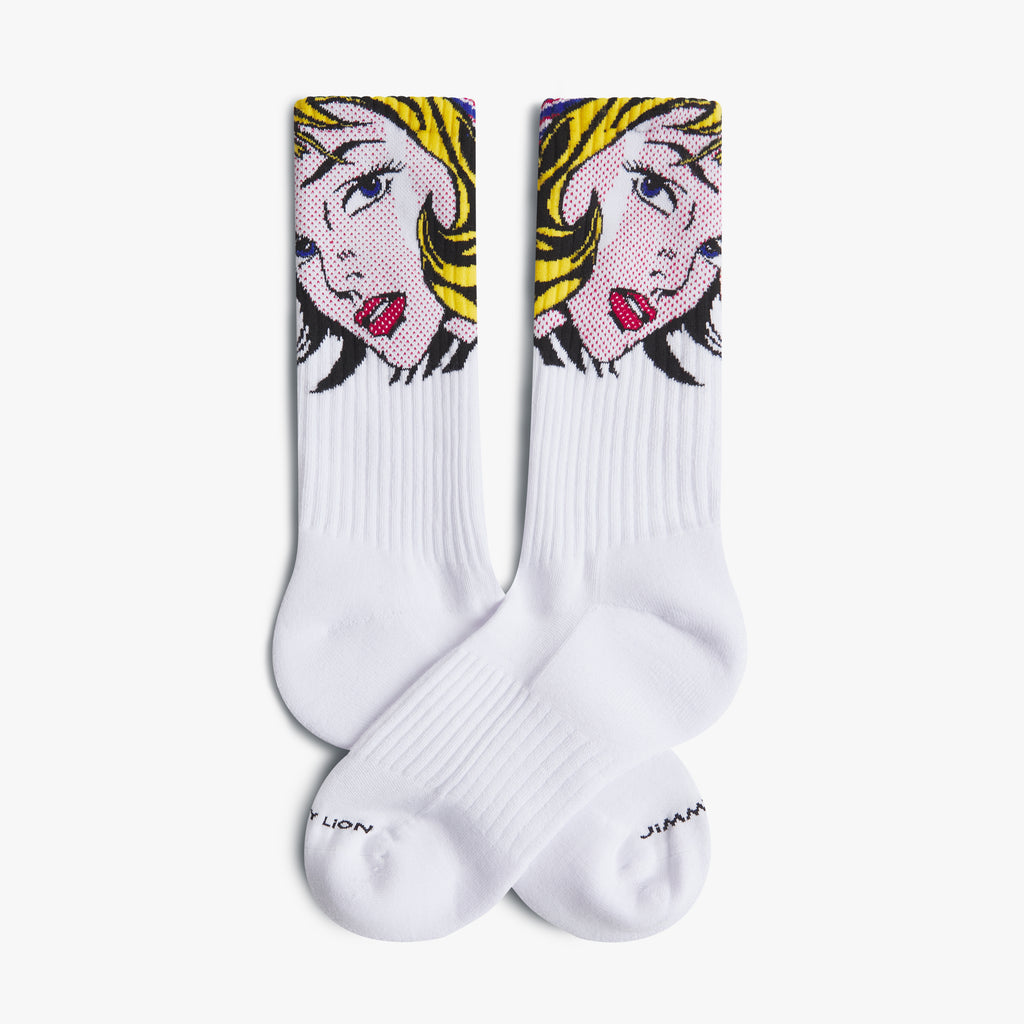 Athletic Roy Lichtenstein Girl With Hair Ribbon - White