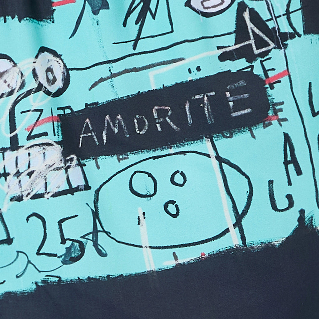 Basquiat Equals Pi Swim Shorts - Turquoise