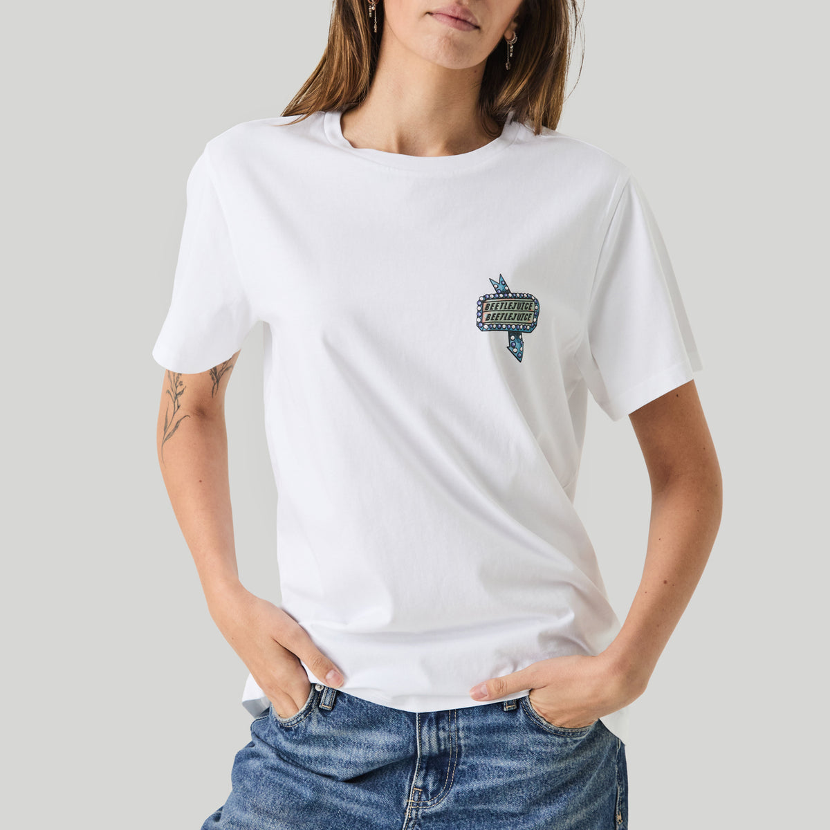 Beetlejuice Bio Exorcist Tee - White