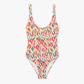 Chillies Swimsuit - White Red