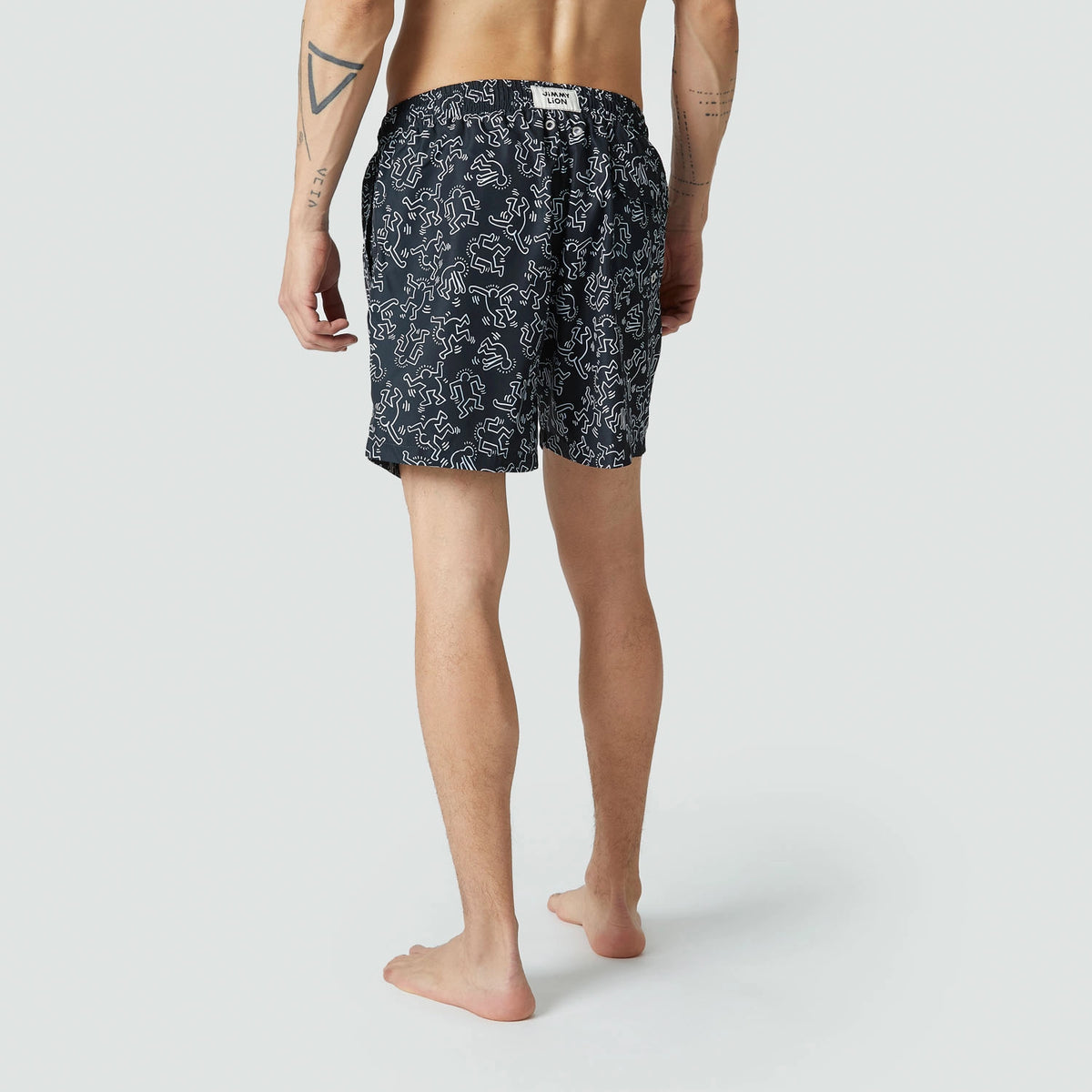 Keith Haring Dancers Swim Shorts - Black