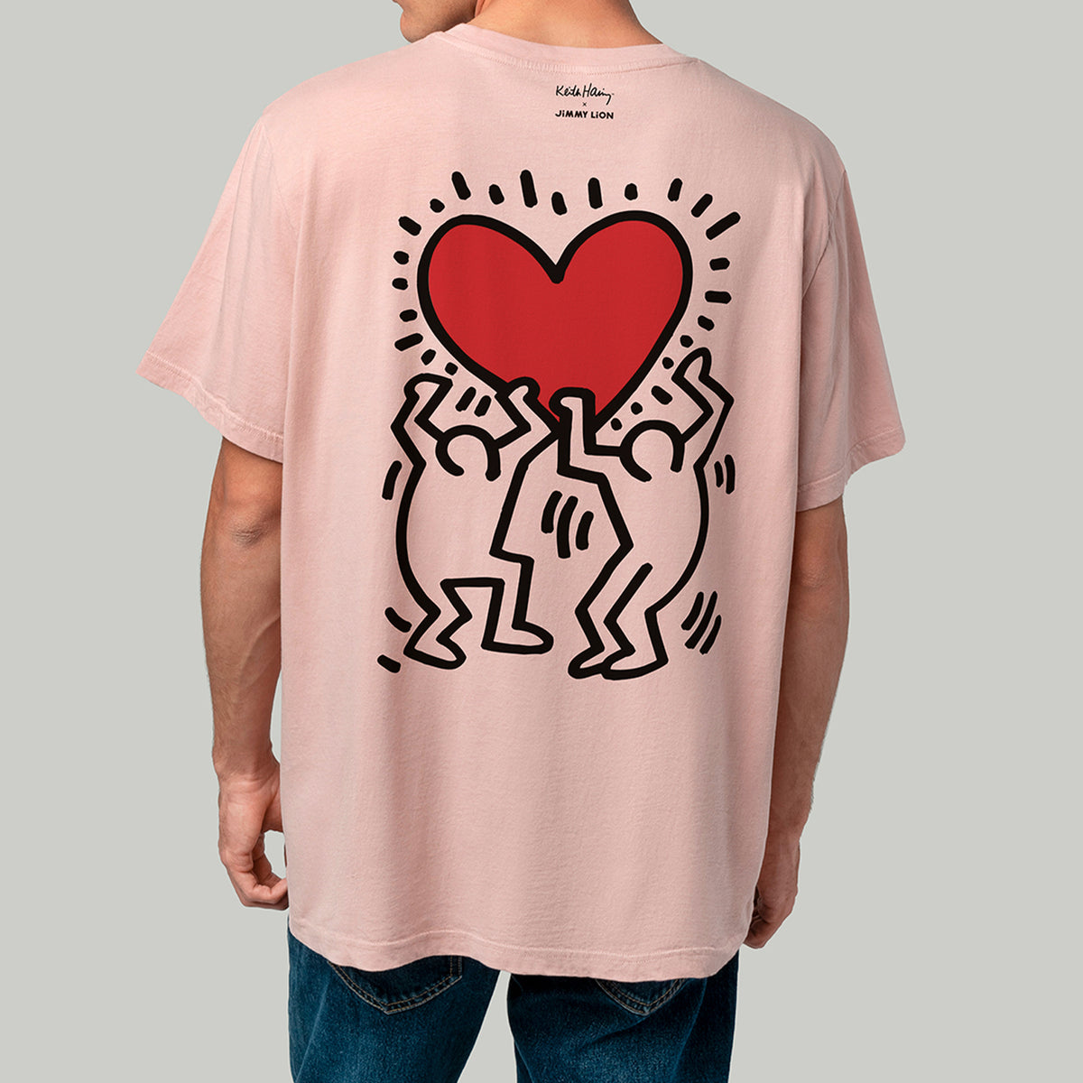 Keith Haring Heart Tee - Pink
