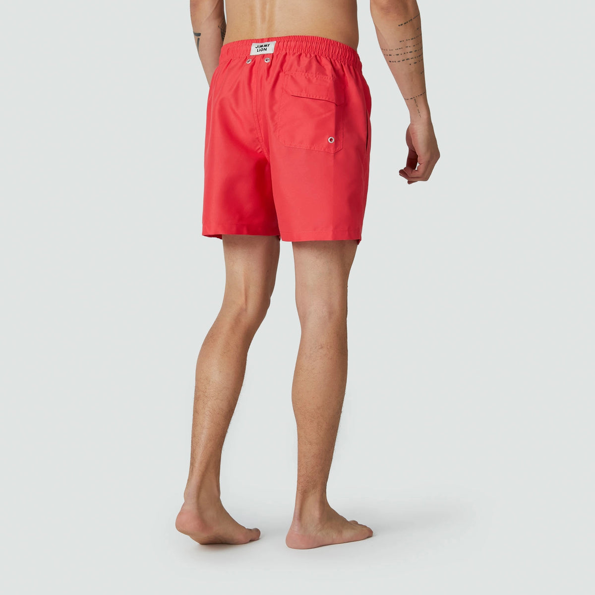Lion Essentials Swim Shorts - Nectarine Red