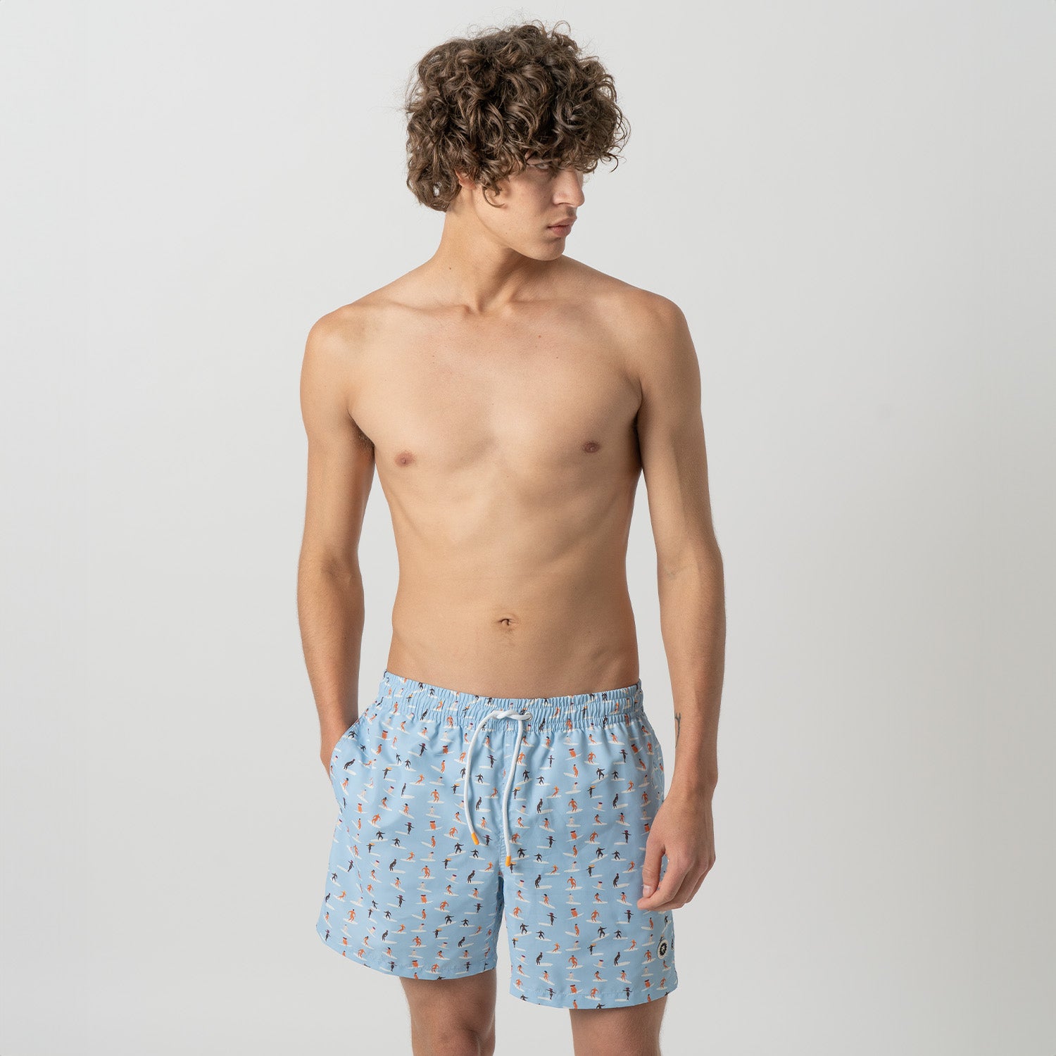 Surfers Swim Shorts - Light Blue (2)