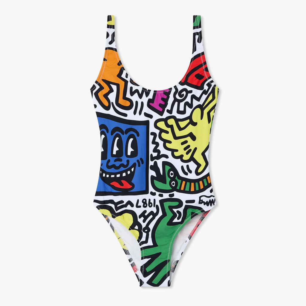 Keith Haring Pop Shop Tokyo Swimsuit - White