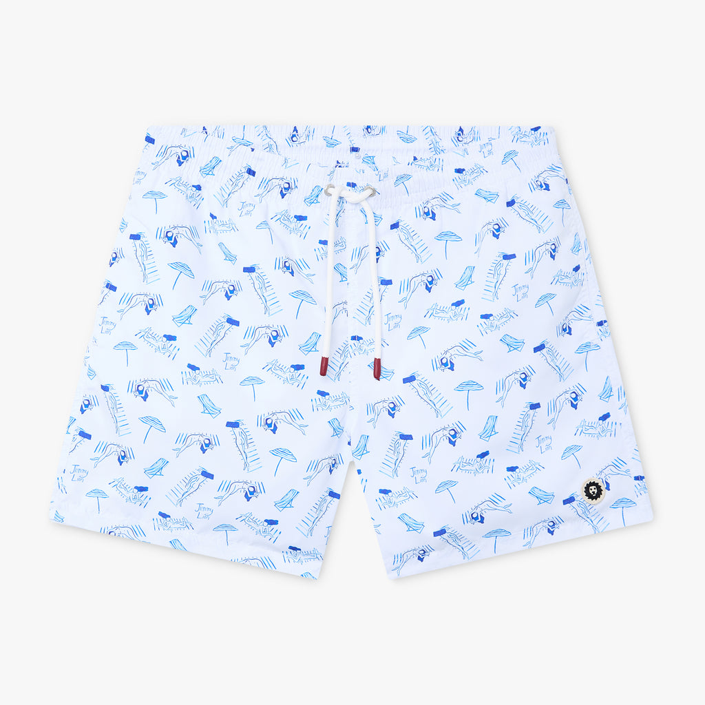 Tan Lines Swim Shorts - White