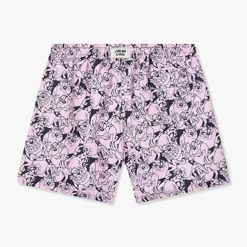 Tasmanian Devil Swim Shorts - Pink