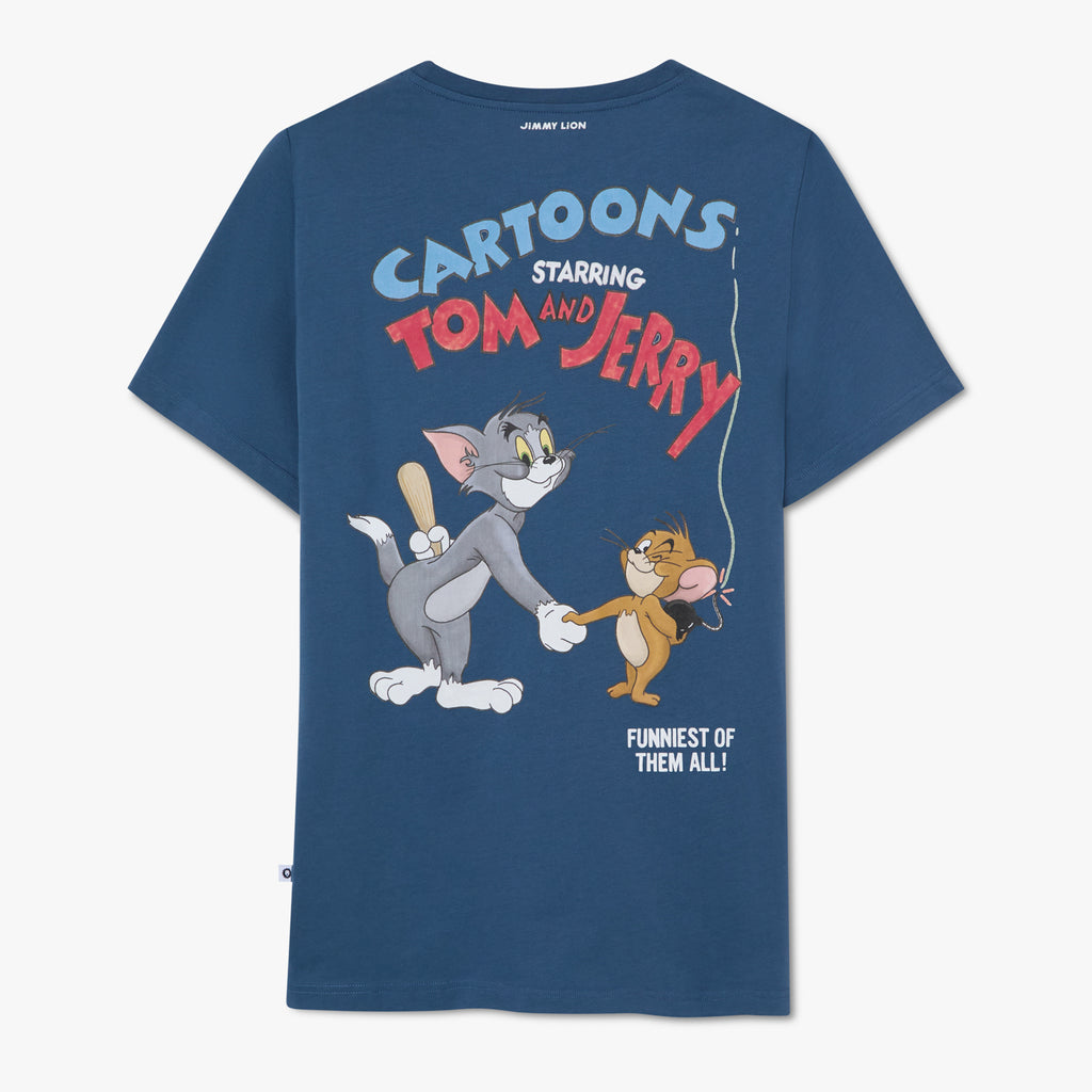 Tom and Jerry Cartoons Tee - Blue Navy