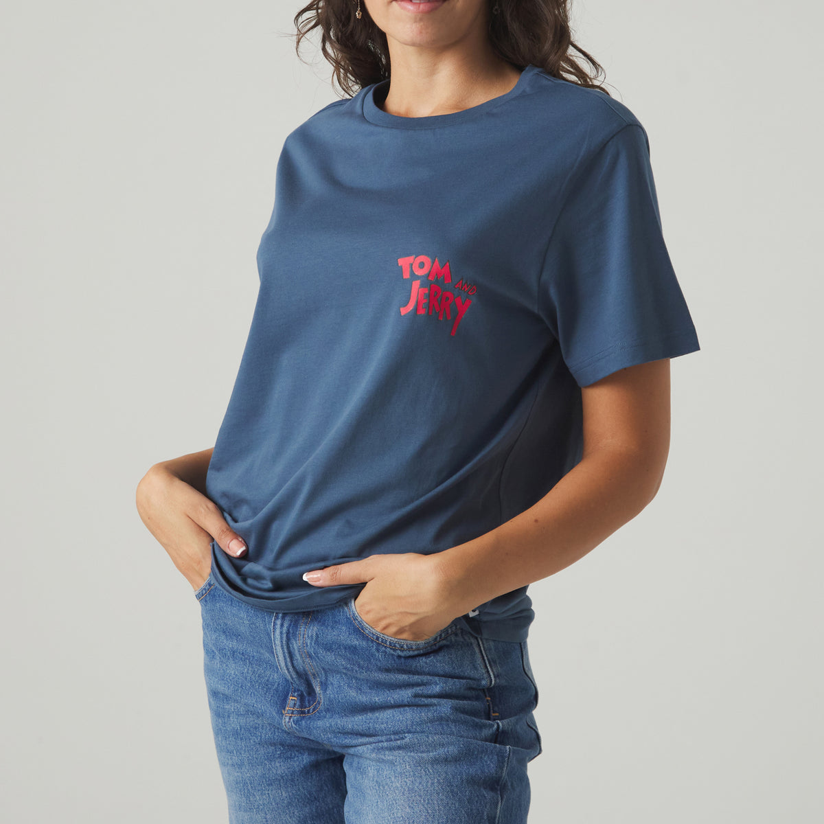 Tom and Jerry Cartoons Tee - Blue Navy