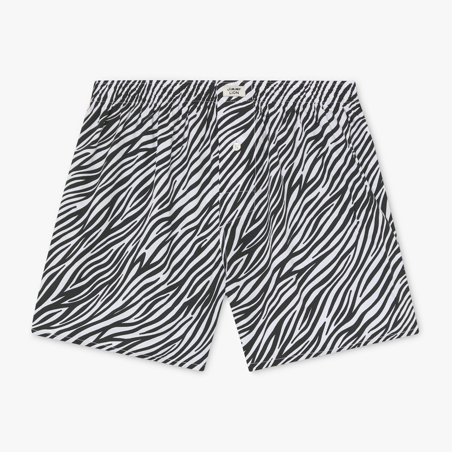 Boxer Shorts Zebra Print - White