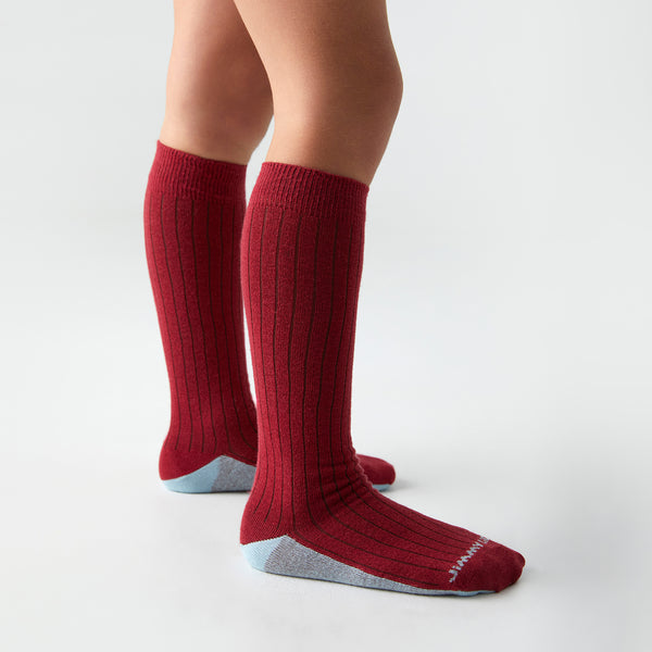 3 x KH Kids School Ribbed - Red