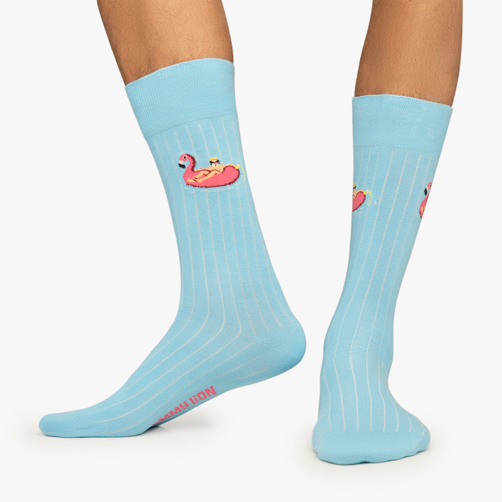Ribbed Flamingo - Light Blue (1)