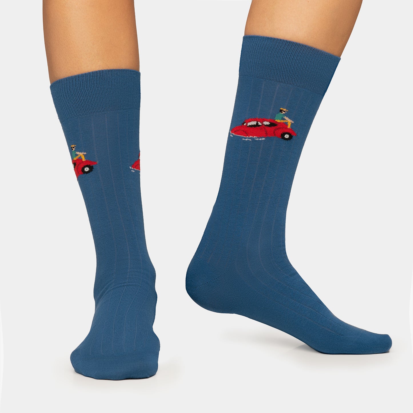 Ribbed Sunken Car - Dark Blue (2)